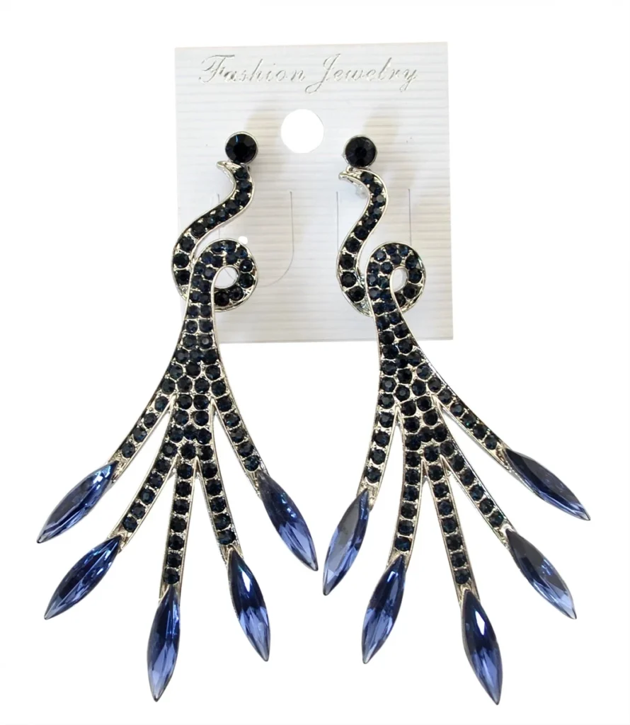 boucle d'oreille pendante argent